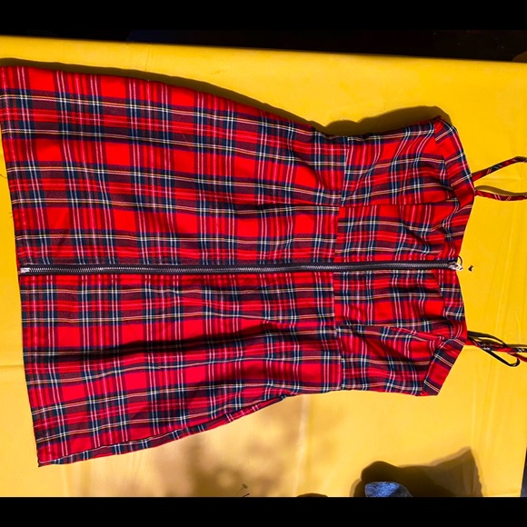 Forever 21 Dress with spaghetti straps and plaid design - Picture 1 of 2